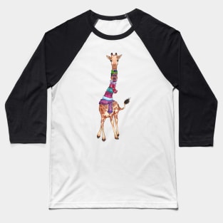 Cold Outside - Cute Giraffe Illustration Baseball T-Shirt